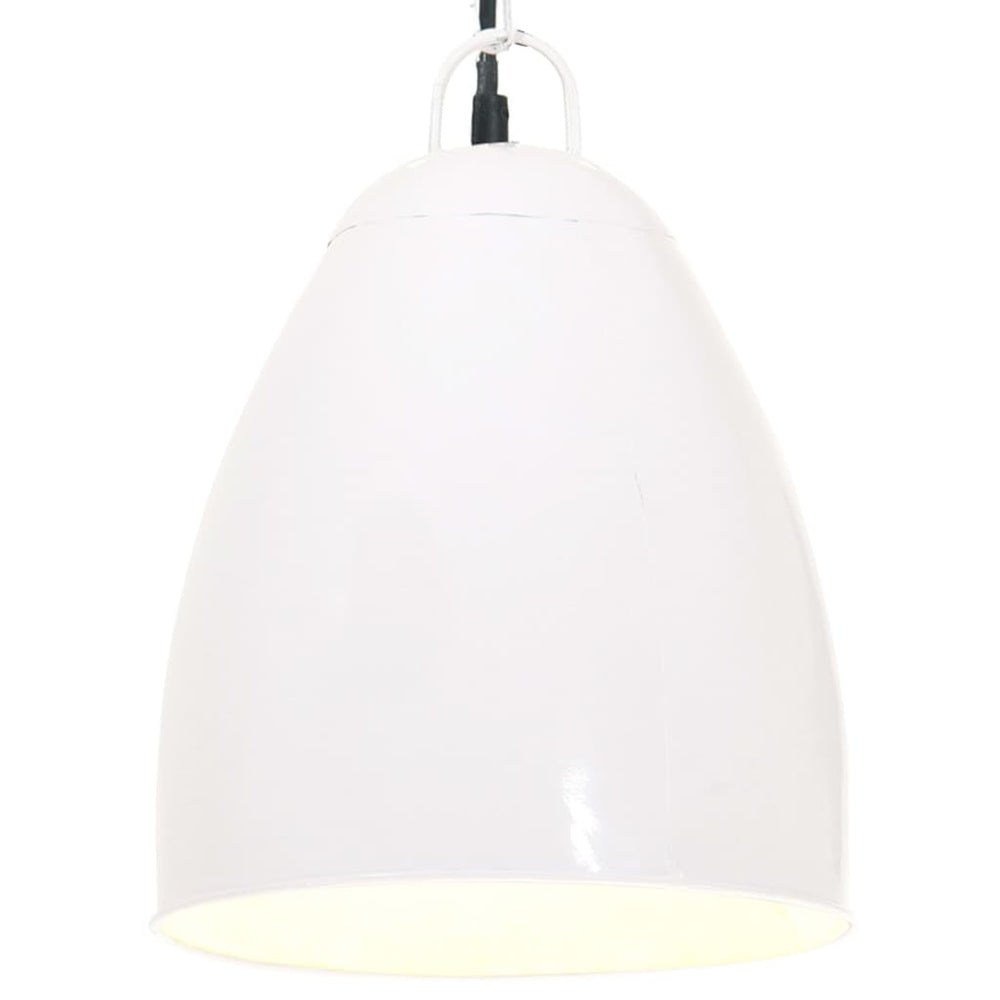 vidaXL Industrial Style Pendant Light 25 W White Round 32 cm E27