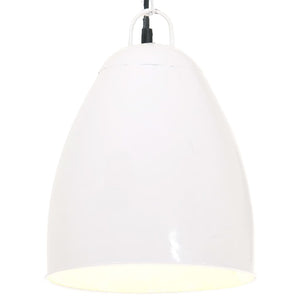 vidaXL Industrial Style Pendant Light 25 W White Round 32 cm E27