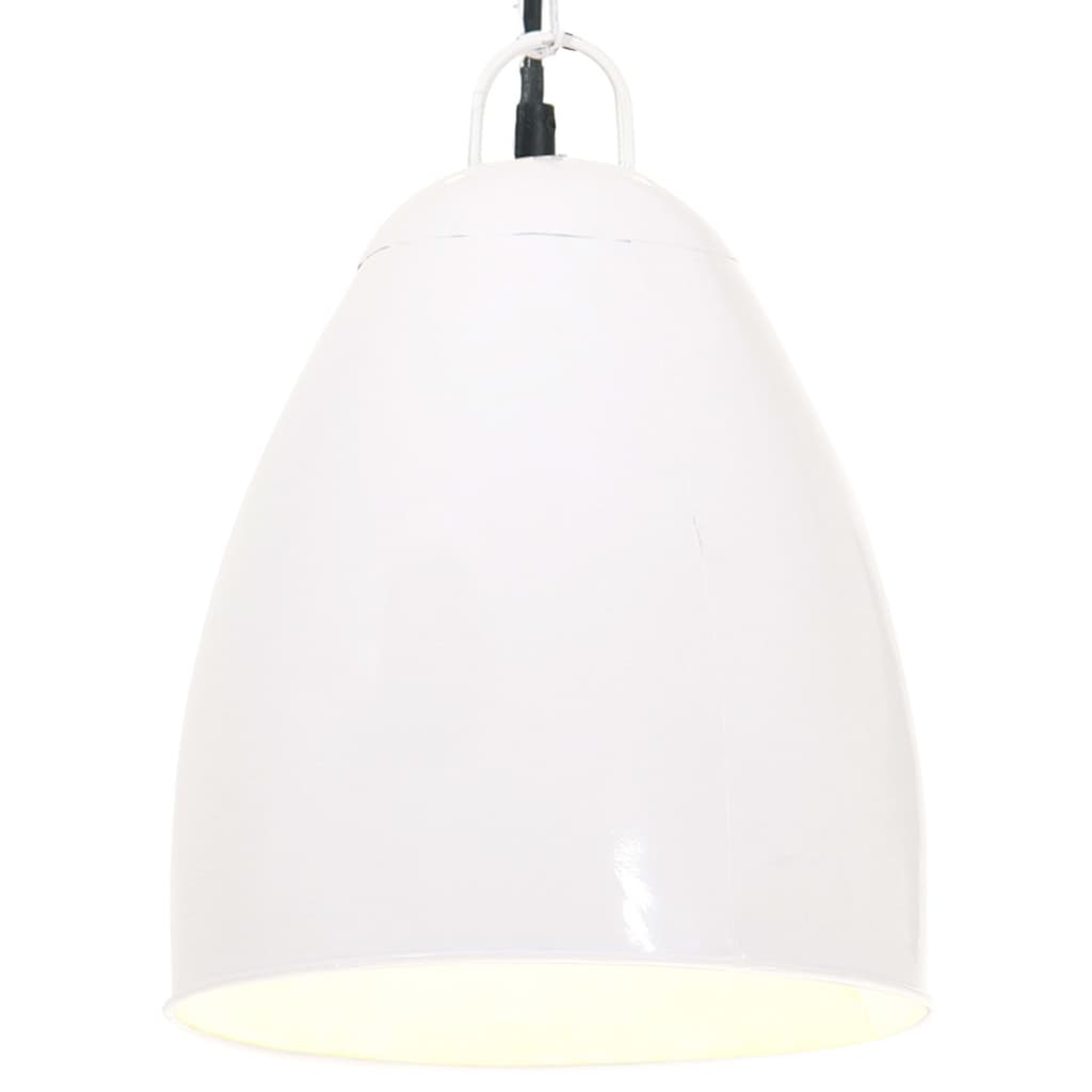 vidaXL Industrial Style Pendant Light 25 W White Round 32 cm E27