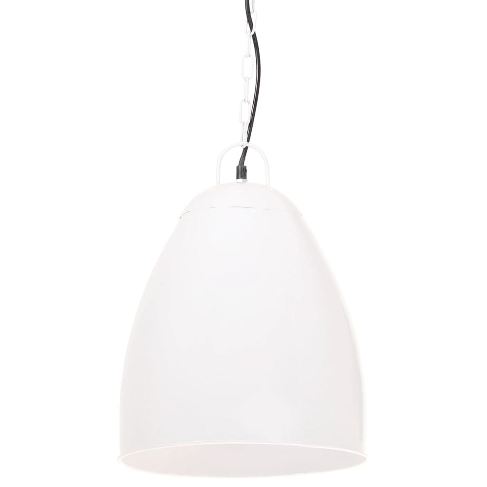 vidaXL Industrial Style Pendant Light 25 W White Round 32 cm E27