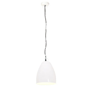 vidaXL Industrial Style Pendant Light 25 W White Round 32 cm E27
