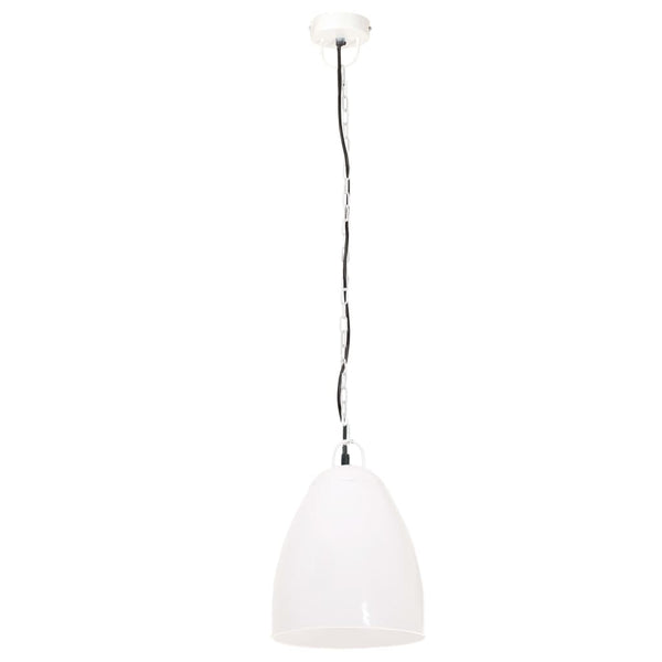 vidaXL Industrial Style Pendant Light 25 W White Round 32 cm E27