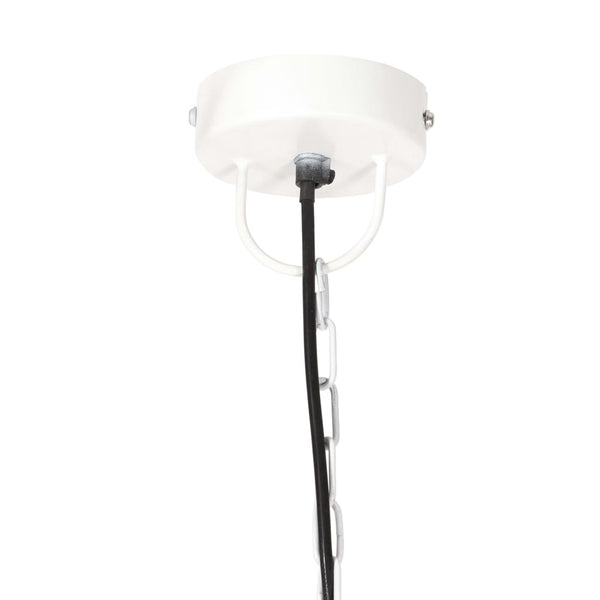 vidaXL Industrial Style Pendant Light 25 W White Round 32 cm E27