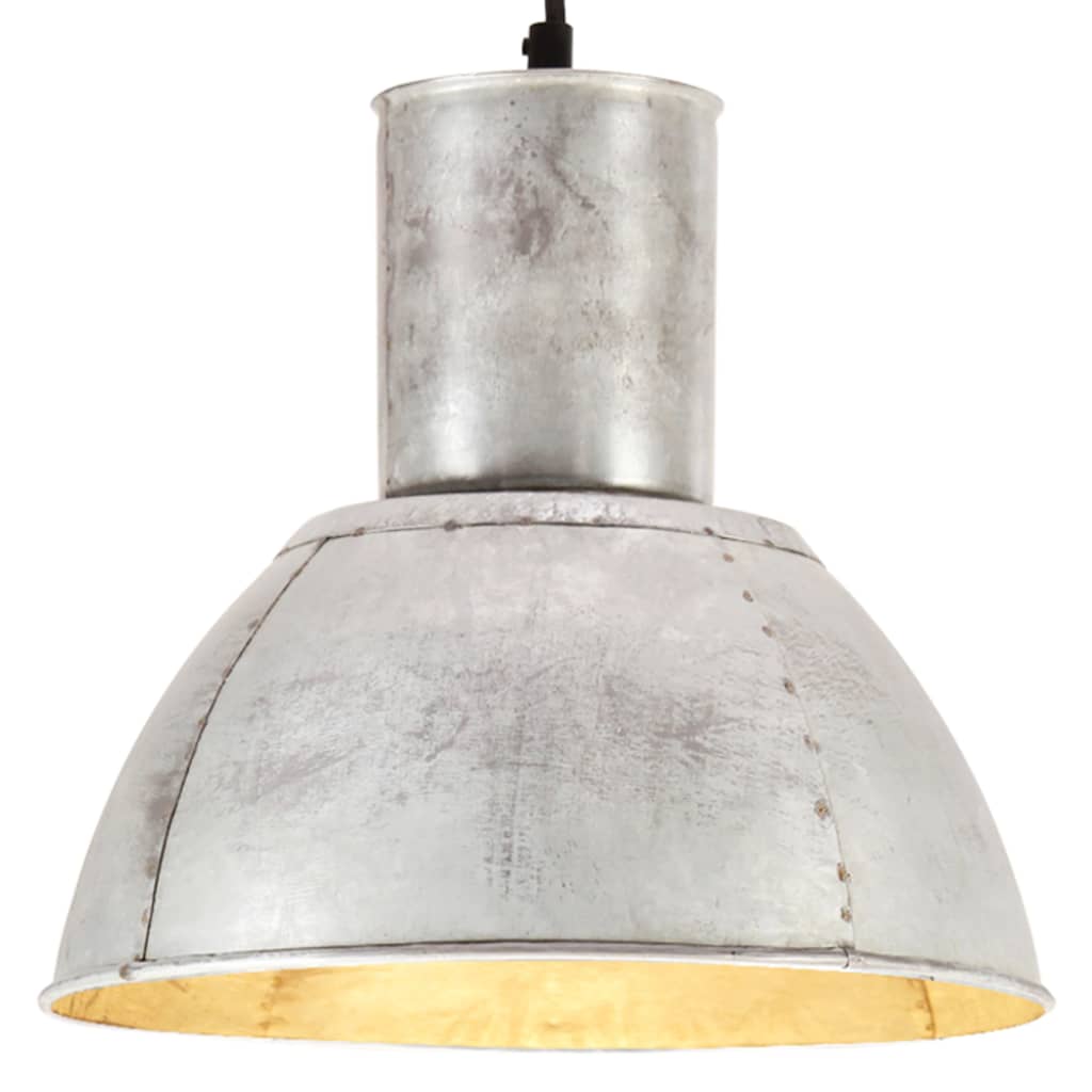 vidaXL Pendant Lamp 25 W Silver Round 28.5 cm E27