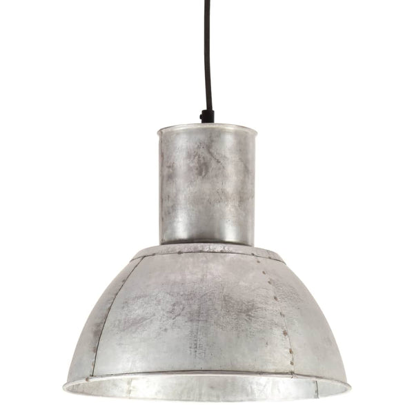 vidaXL Pendant Lamp 25 W Silver Round 28.5 cm E27