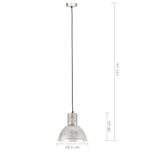vidaXL Pendant Lamp 25 W Silver Round 28.5 cm E27