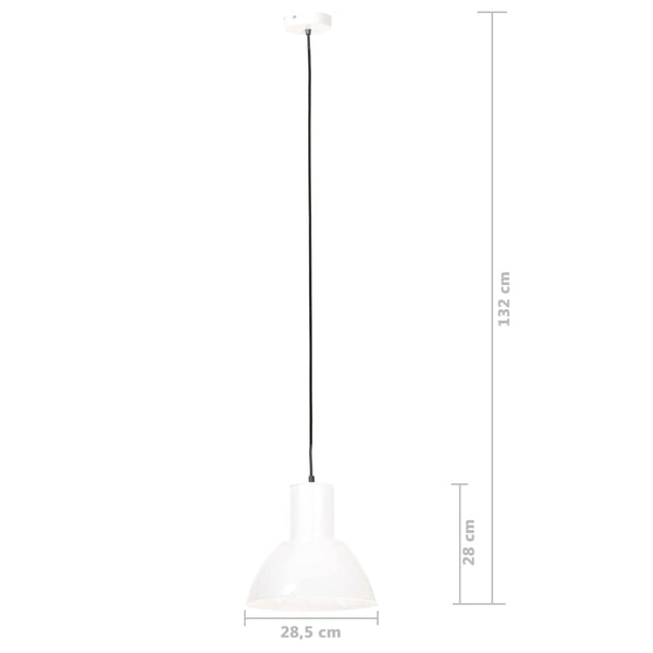 vidaXL Pendant Lamp 25 W White Round 28.5 cm E27