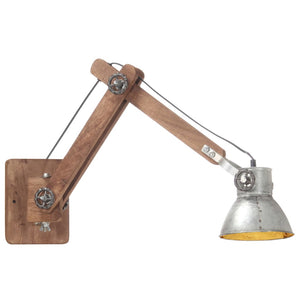 vidaXL Industrial Style Wall Lamp Silver Round E27