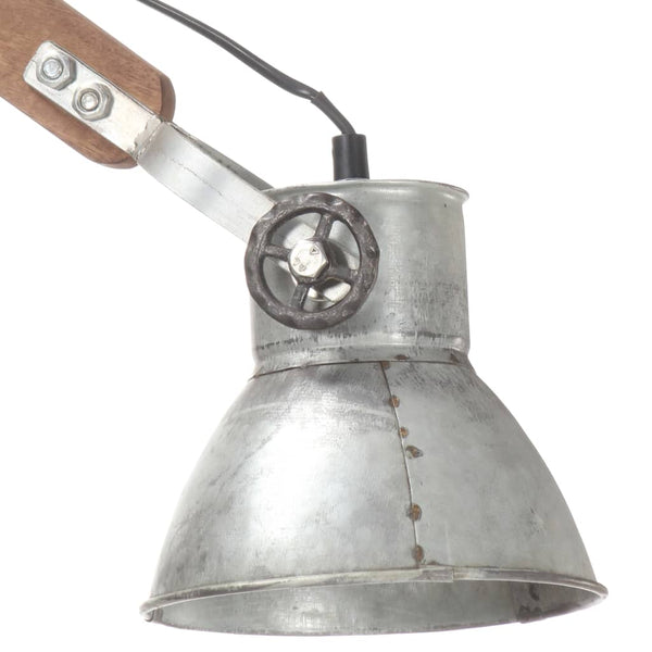 vidaXL Industrial Style Wall Lamp Silver Round E27