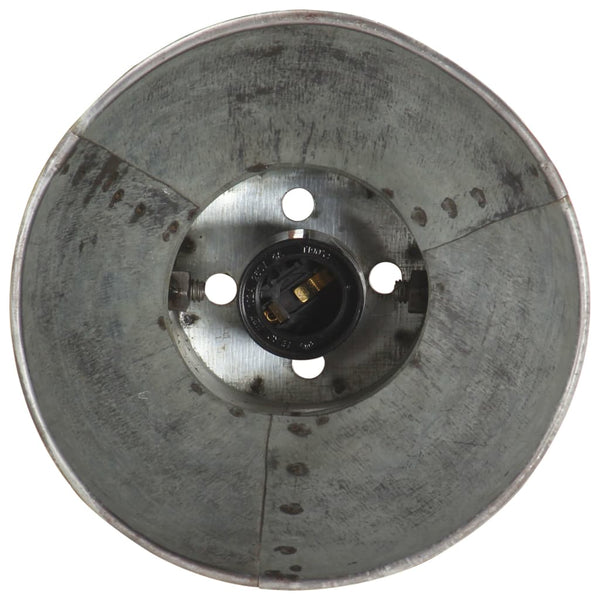 vidaXL Industrial Style Wall Lamp Silver Round E27