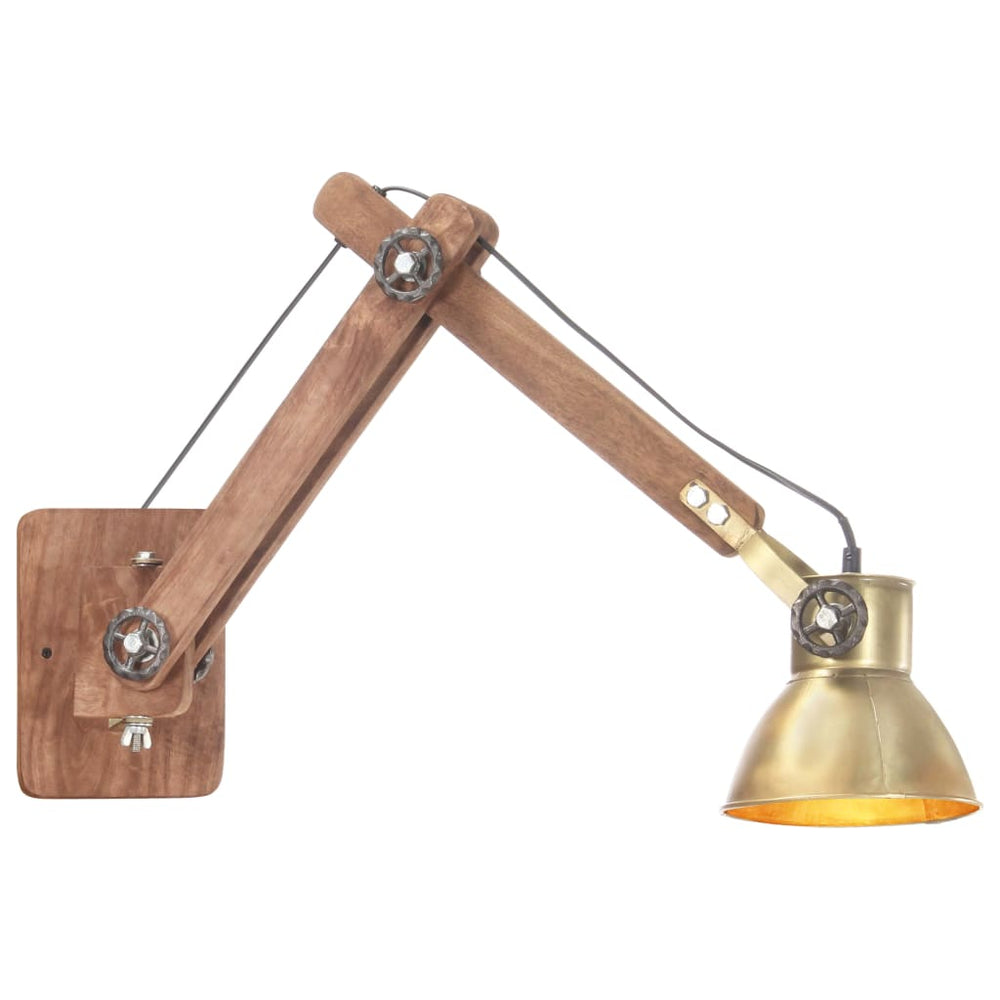 vidaXL Industrial Style Wall Lamp Brass Round E27