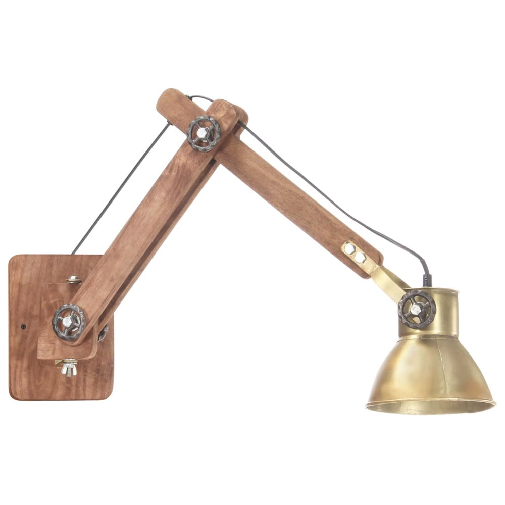 vidaXL Industrial Style Wall Lamp Brass Round E27