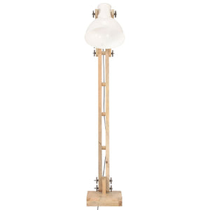 vidaXL Floor Lamp White Solid Mango Wood E27