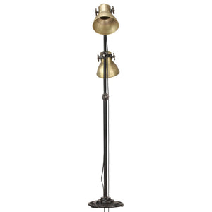 vidaXL Floor Lamp 2-Bulb Brass E27 Cast Iron