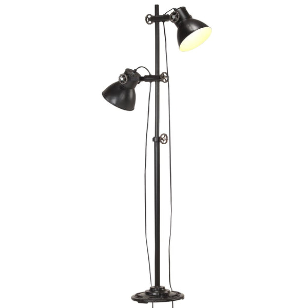 Schwarze 2-flammige Stehlampe E27