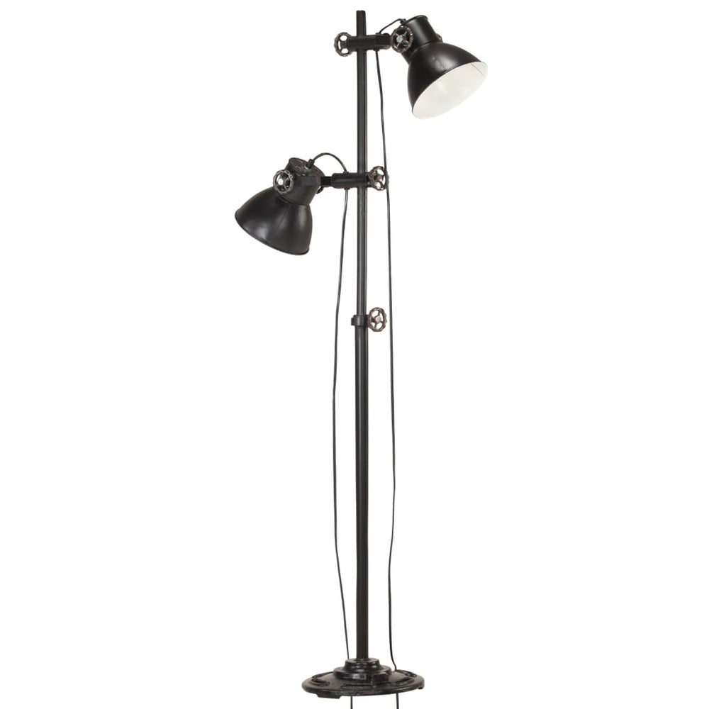 Schwarze 2-flammige Stehlampe E27