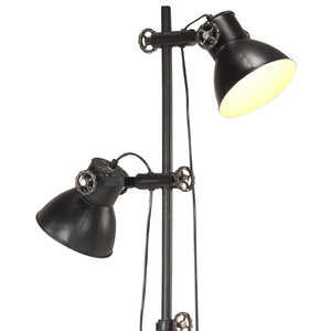 Schwarze 2-flammige Stehlampe E27