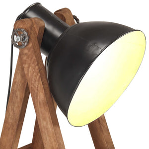 Schwarze Stehlampe Mango Massivholz E27