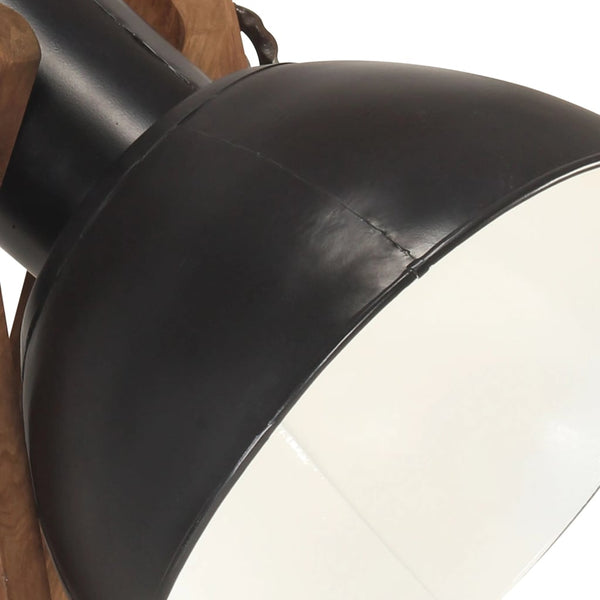 Schwarze Stehlampe Mango Massivholz E27