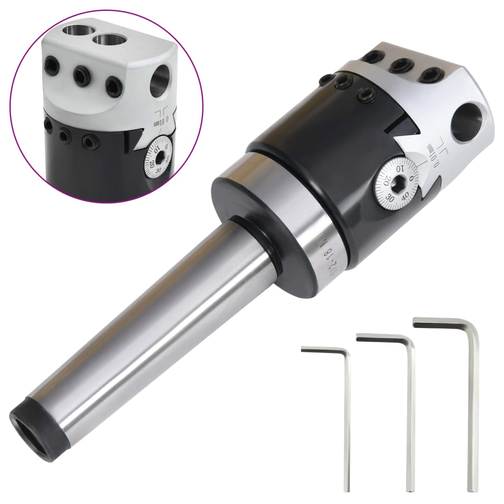 vidaXL 50 mm Boring Head with MT3 Shank for Lathe Milling