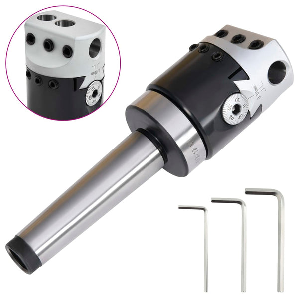 vidaXL 50 mm Boring Head with MT3 Shank for Lathe Milling