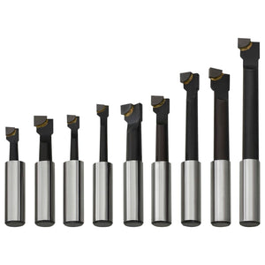 vidaXL Boring Bars 9 pcs. 12 mm in Wooden Base