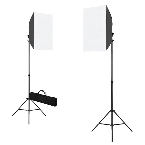 vidaXL Photo Studio Set with Softboxes and Backdrop System