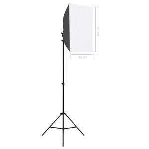 vidaXL Photo Studio Set with Softboxes and Backdrop System