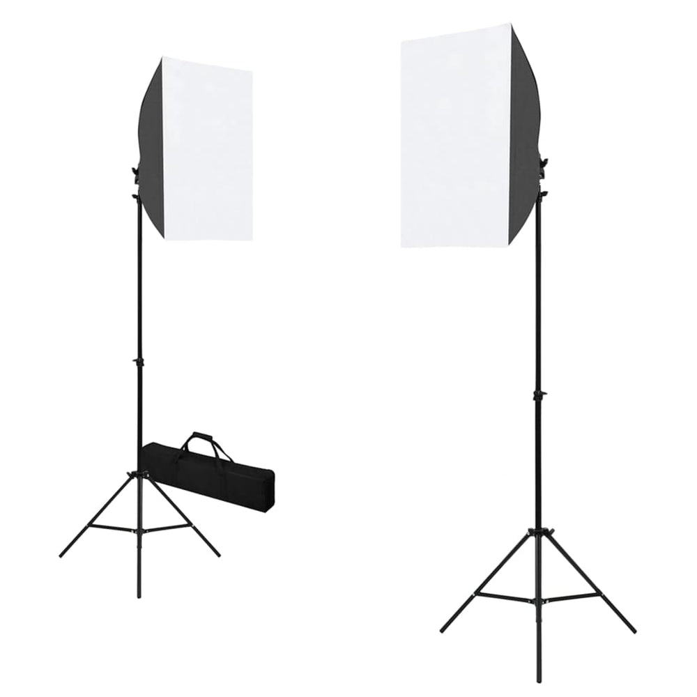 vidaXL Photo Studio Set with Softboxes and Backdrop System