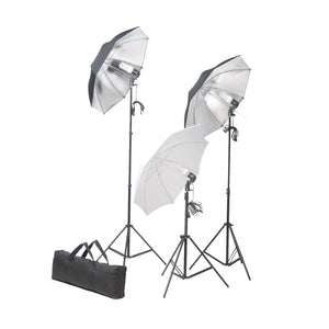 vidaXL Photo Studio Set with Light Kit and Background