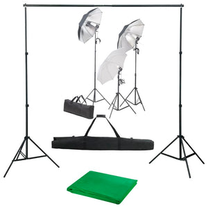 vidaXL Photo Studio Set with Lights and Backdrop System