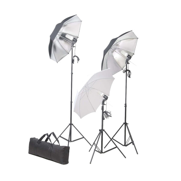 vidaXL Photo Studio Set with Lights and Backdrop System