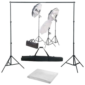 vidaXL Photo Studio Set with Lights and Backdrop System