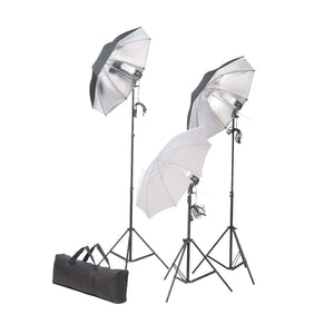 vidaXL Photo Studio Set with Lights and Backdrop System