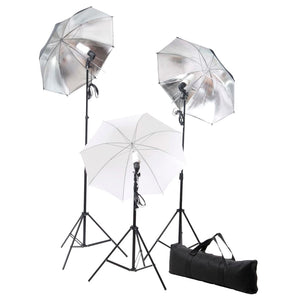 vidaXL Photo Studio Set with Lights and Backdrop System