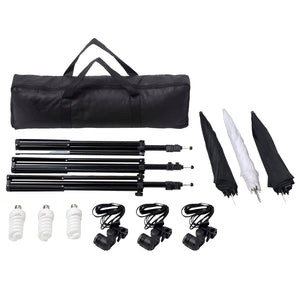 vidaXL Photo Studio Set with Lights and Backdrop System