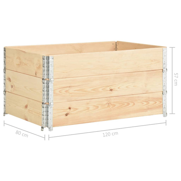 vidaXL Raised Garden Beds 3 pcs 80x120 cm Solid Pine Wood