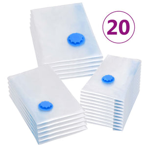 vidaXL Vacuum Storage Bags 3 Sizes 20 pcs
