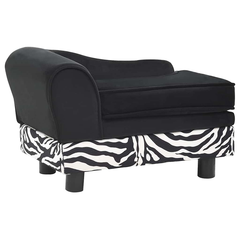 vidaXL Dog Sofa Black 57x34x36 cm Plush