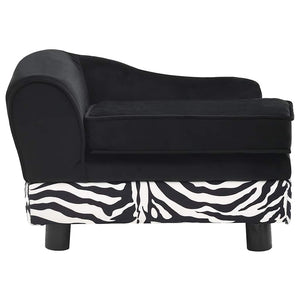 vidaXL Dog Sofa Black 57x34x36 cm Plush