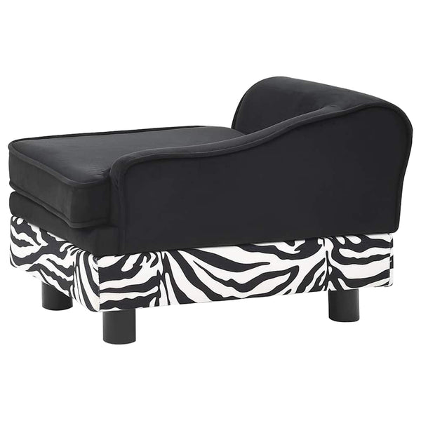 vidaXL Dog Sofa Black 57x34x36 cm Plush
