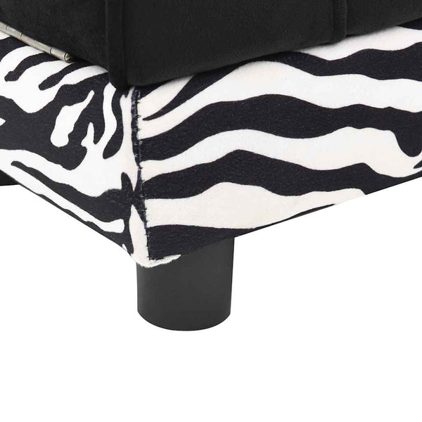 vidaXL Dog Sofa Black 57x34x36 cm Plush