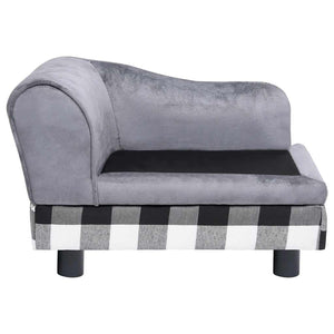 vidaXL Dog Sofa Grey 57x34x36 cm Plush