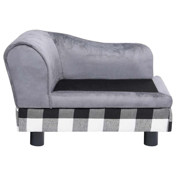 vidaXL Dog Sofa Grey 57x34x36 cm Plush