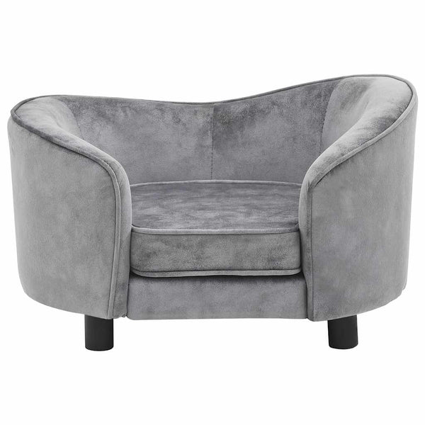 vidaXL Dog Sofa Grey 69x49x40 cm Plush