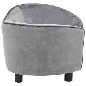 vidaXL Dog Sofa Grey 69x49x40 cm Plush