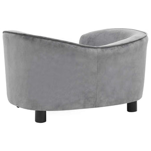 vidaXL Dog Sofa Grey 69x49x40 cm Plush