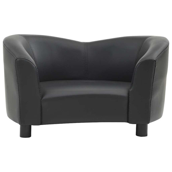 vidaXL Dog Sofa Black 67x41x39 cm Faux Leather