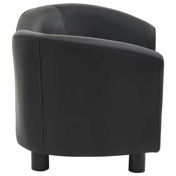 vidaXL Dog Sofa Black 67x41x39 cm Faux Leather