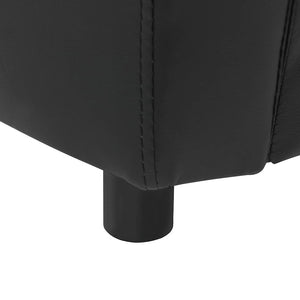 vidaXL Dog Sofa Black 67x41x39 cm Faux Leather